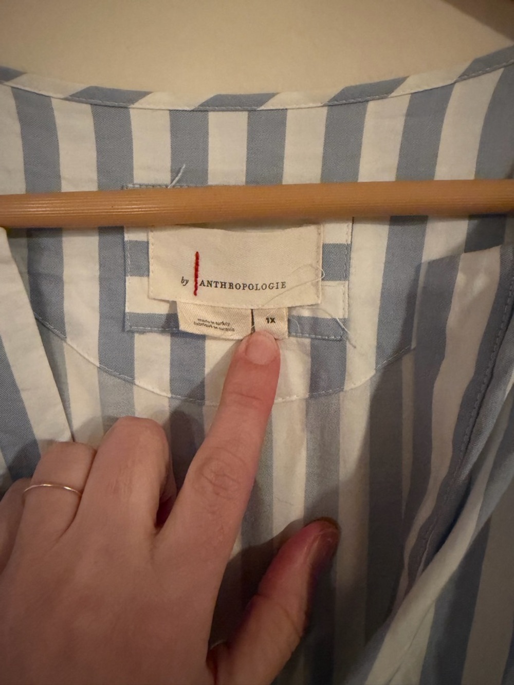 Striped White and blue Anthropologie Somerset Maxi Dress - Picture 6 of 7
